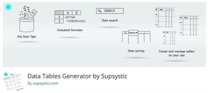 Data Tables Generator by Supsystic