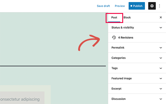 document settings