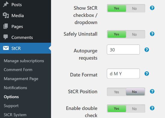 enable checkbox for comment subscription 1