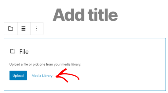 select media library button 1