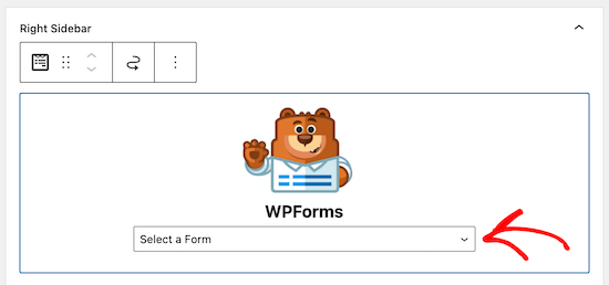 wpforms example widget
