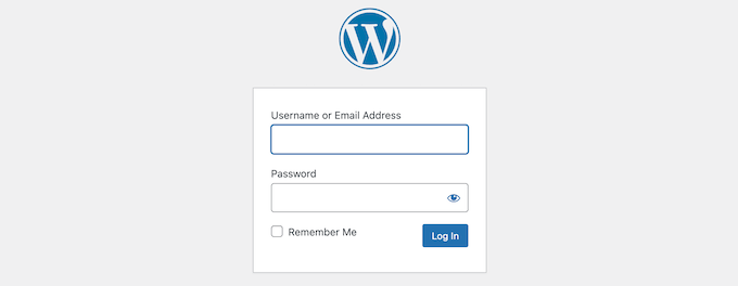 login page