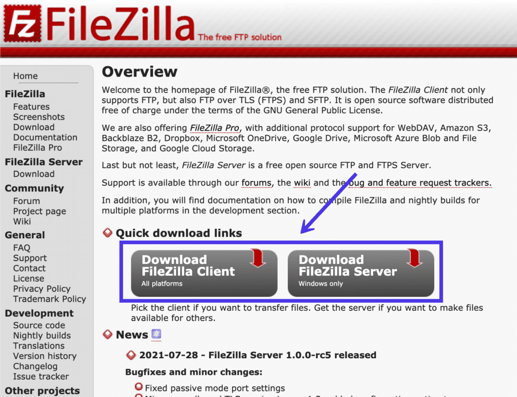 filezilla