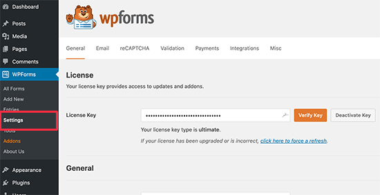 wpforms license