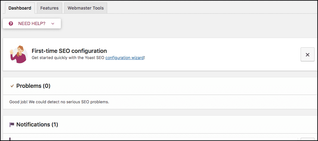 Yoast Dashboard